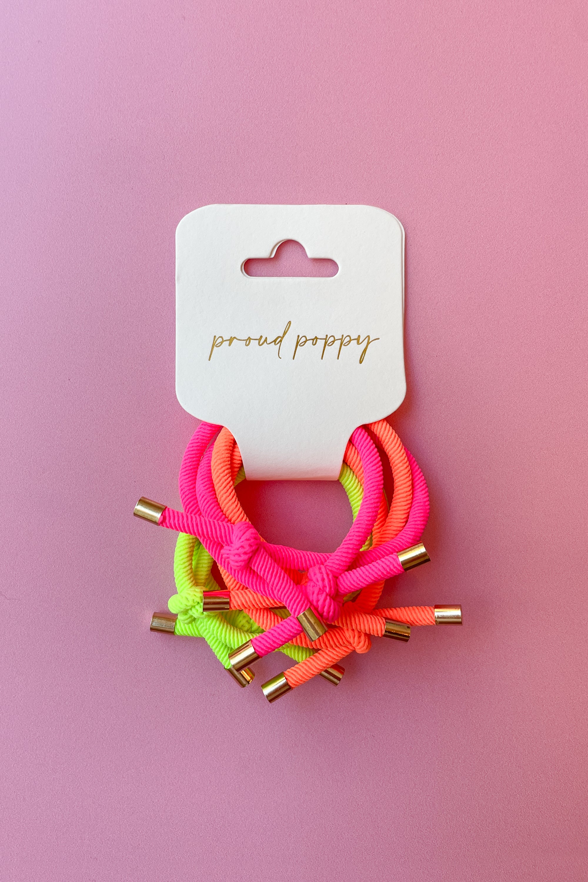 6 Pack Hair Ties in Neon