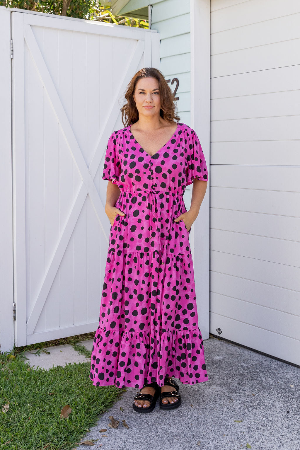 Bonnie Dress in Pink Cheetah by Kasey Rainbow