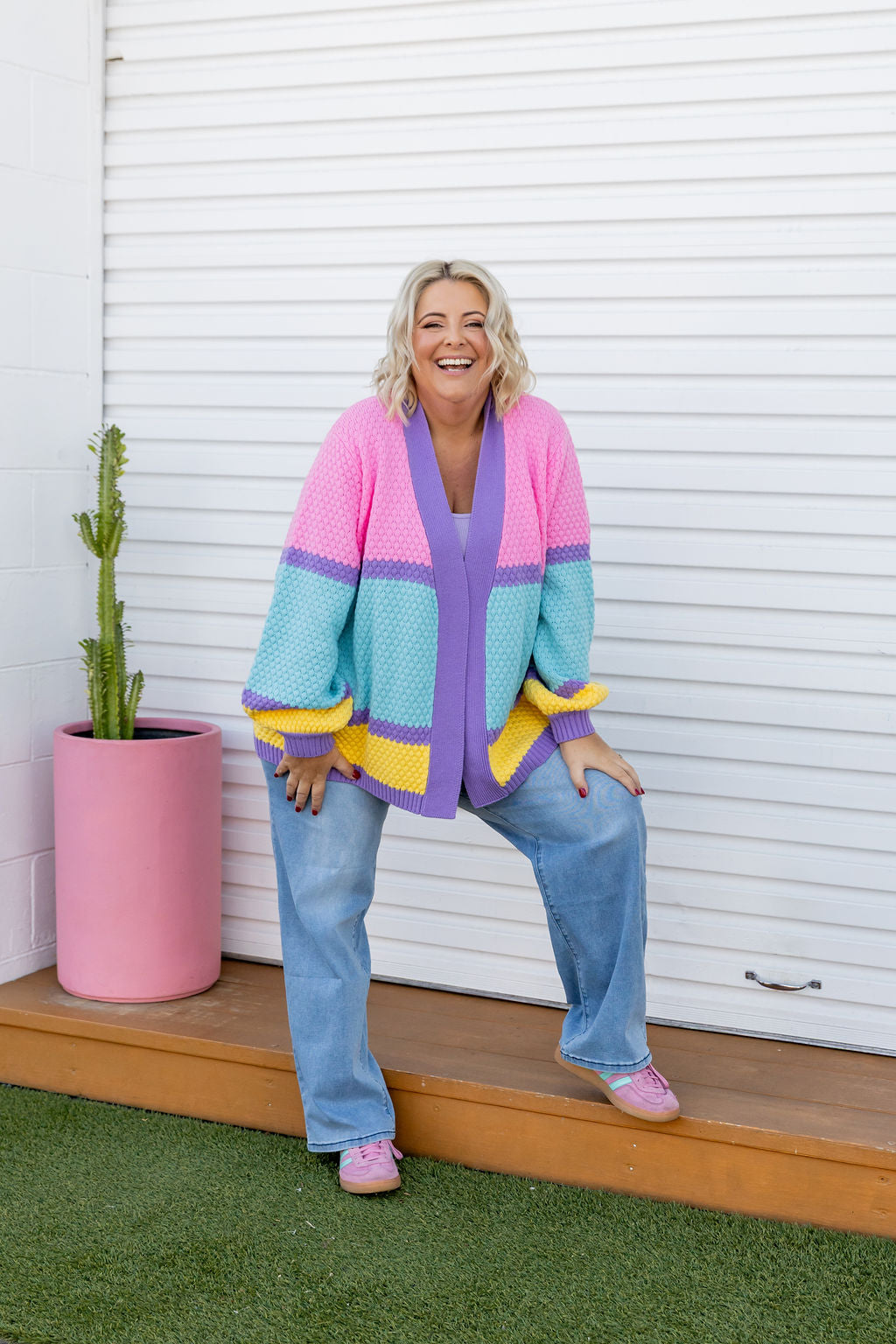 Marbelle Knit Cardigan in Pastel Mix