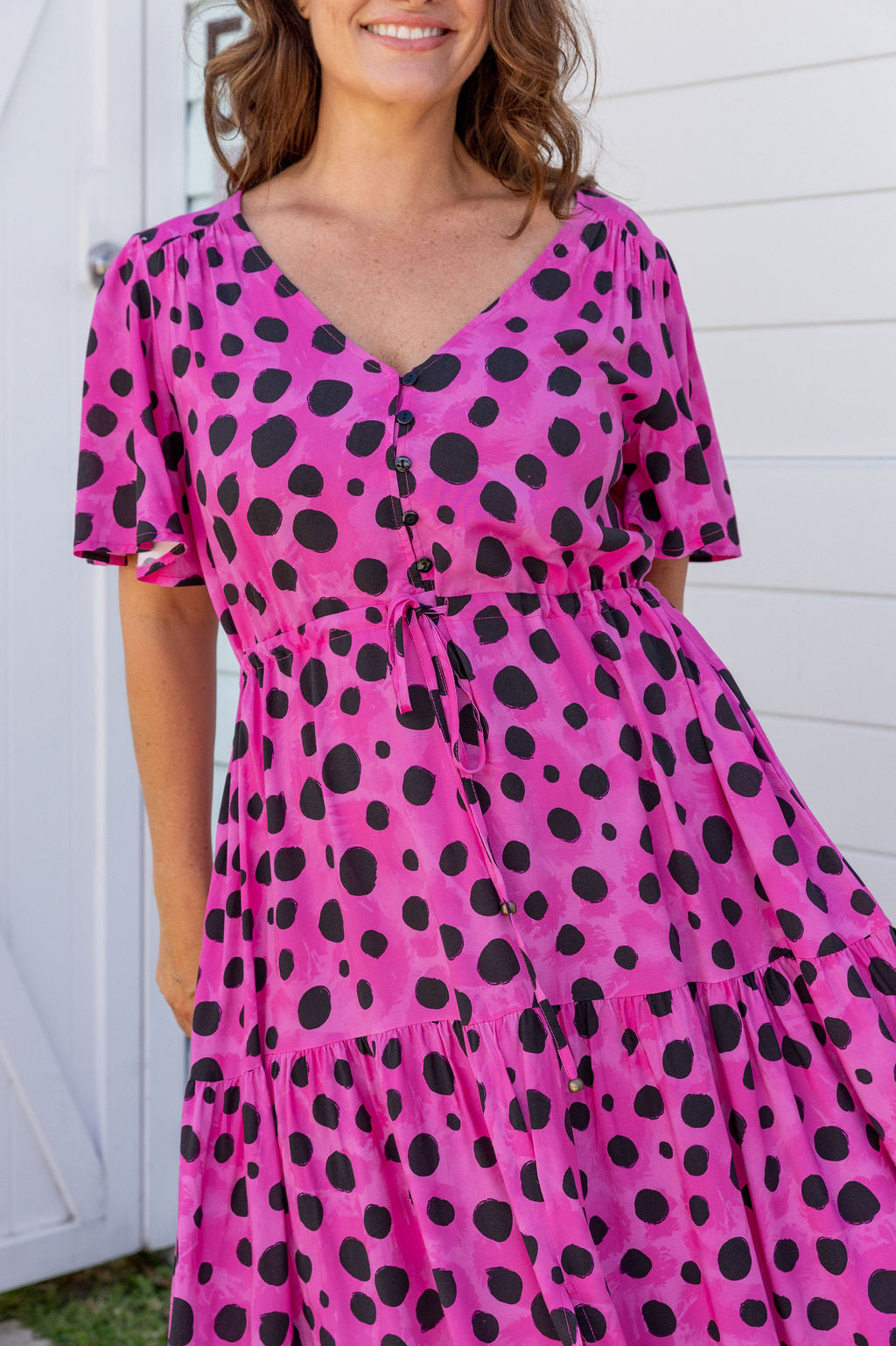 Bonnie Dress in Pink Cheetah by Kasey Rainbow