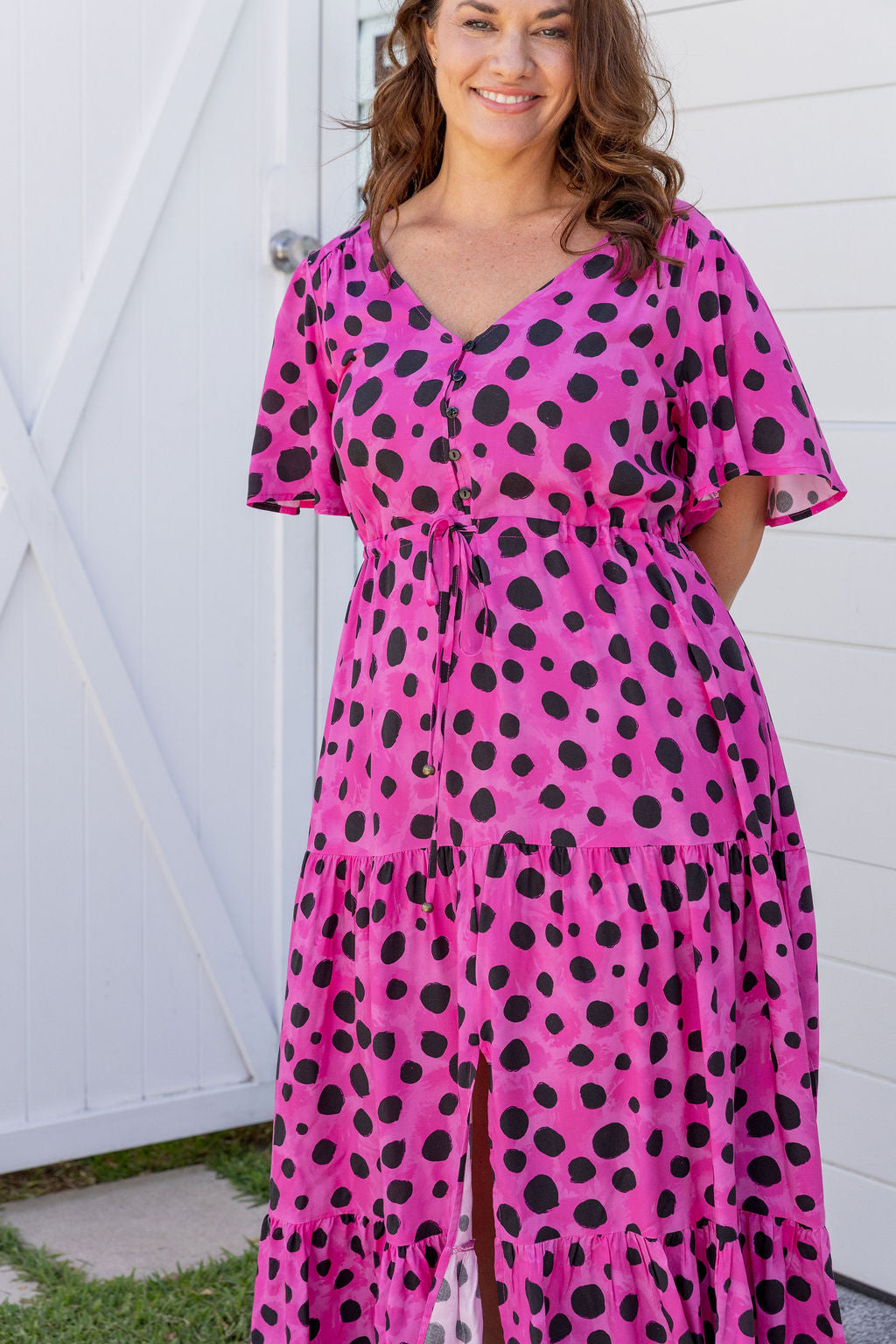 Bonnie Dress in Pink Cheetah by Kasey Rainbow
