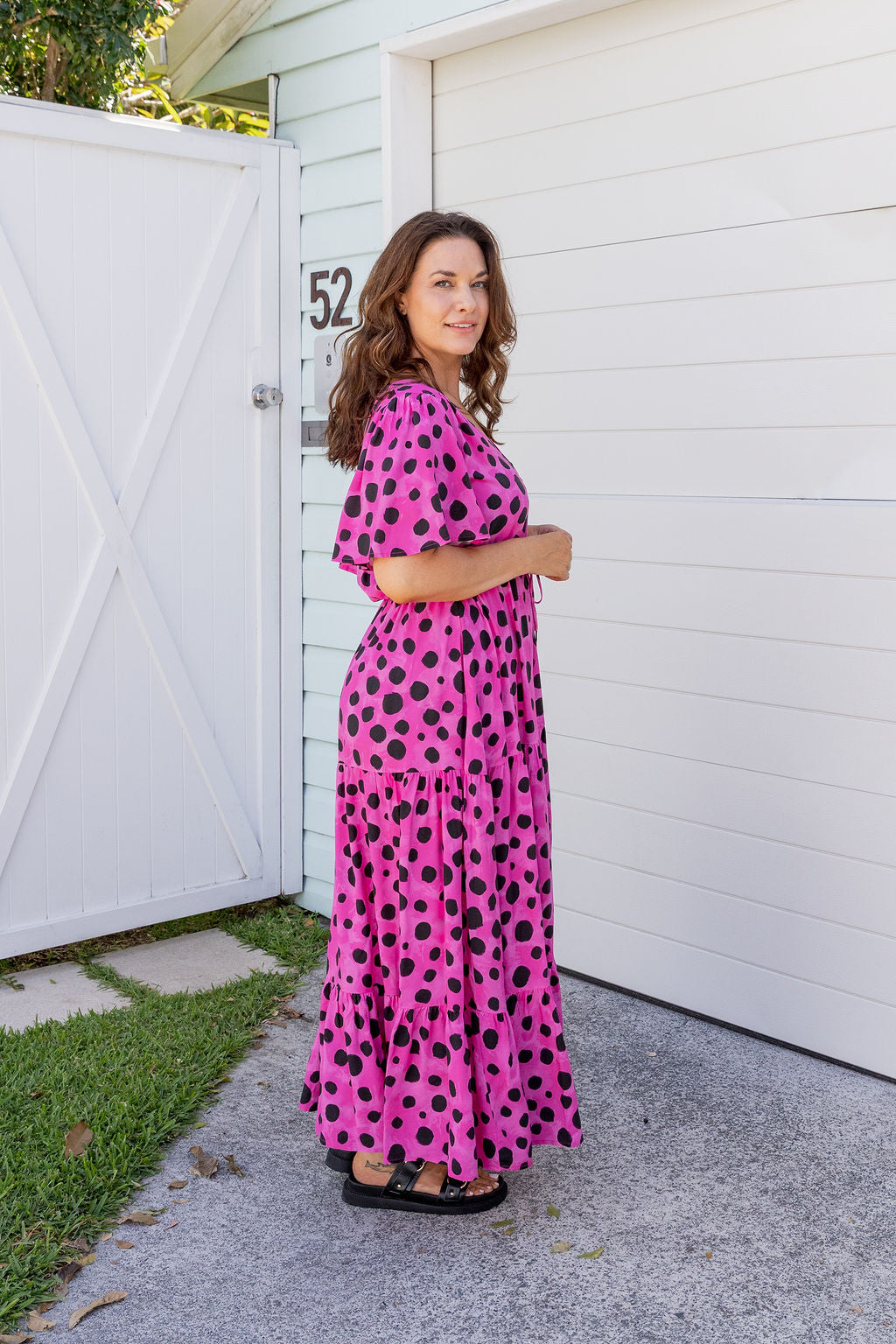 Bonnie Dress in Pink Cheetah by Kasey Rainbow