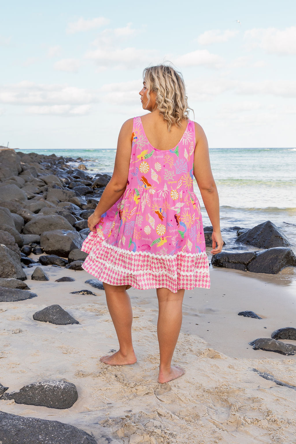 Tony Dress in Serena/Sorrento Pink