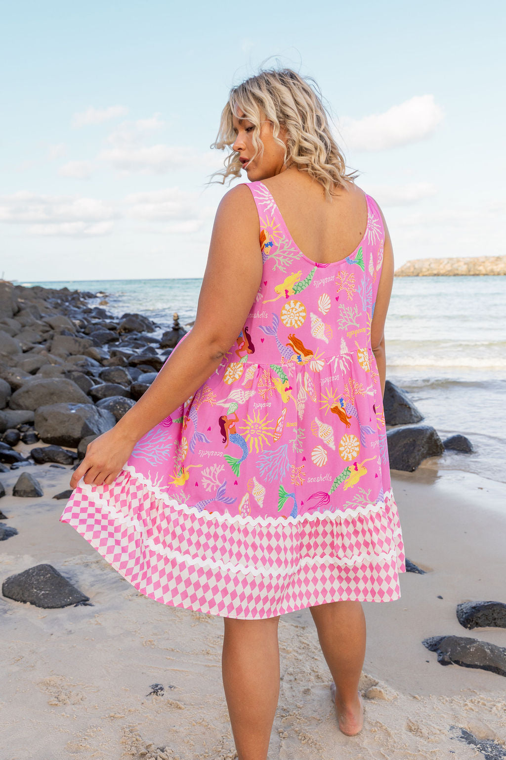 Tony Dress in Serena/Sorrento Pink