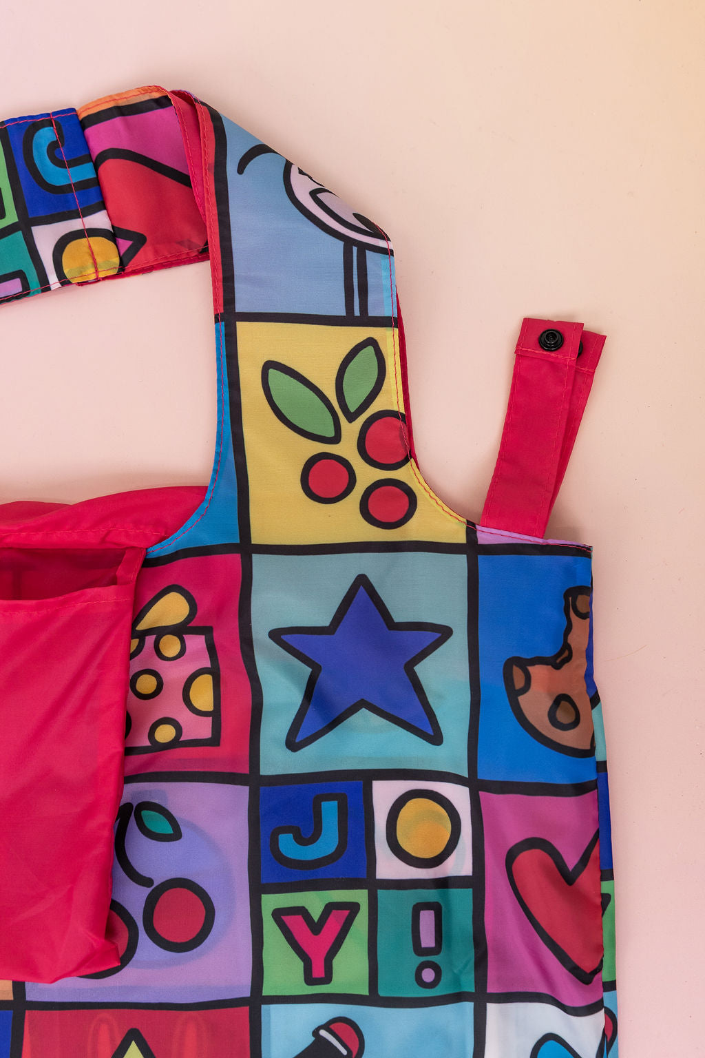 PP Reusable Shopper Bag in Christmas Checkers by Kasey Rainbow