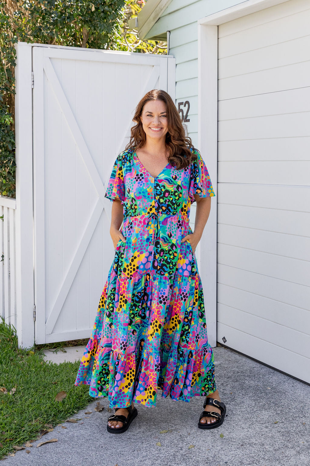 Bonnie Dress in Electric Leopard by Kasey Rainbow