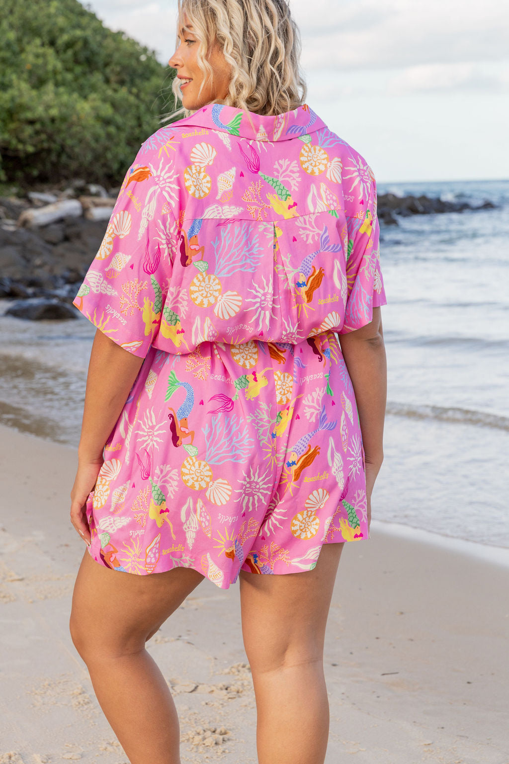 Giulia Playsuit in Serena/Sorrento Pink