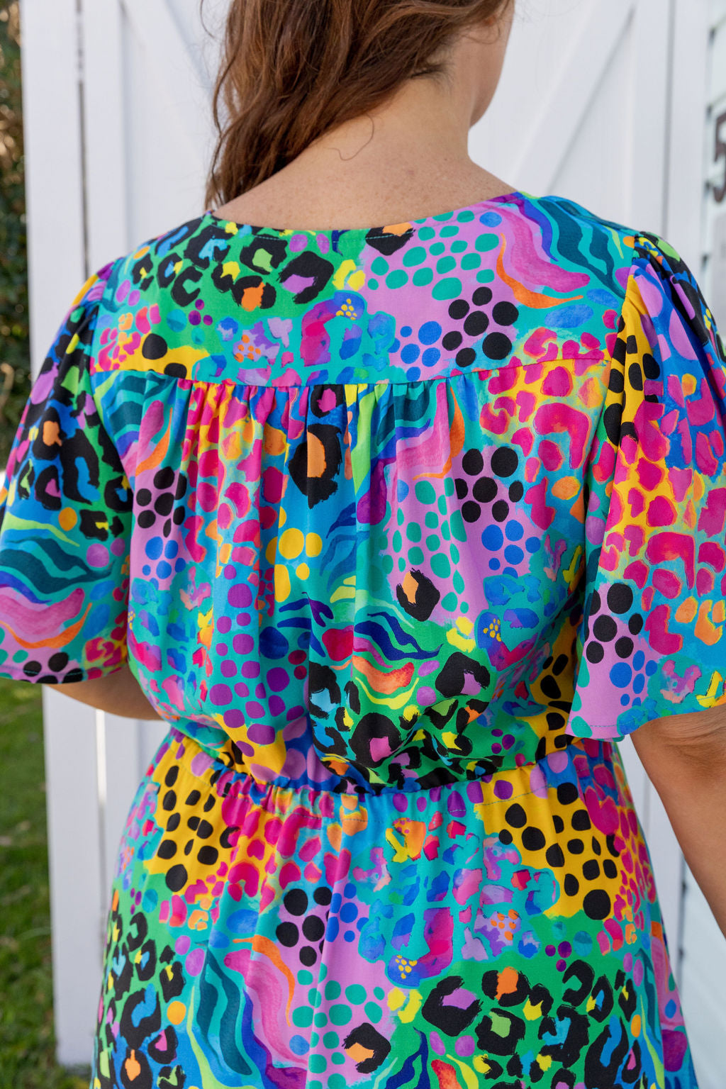 Bonnie Dress in Electric Leopard by Kasey Rainbow