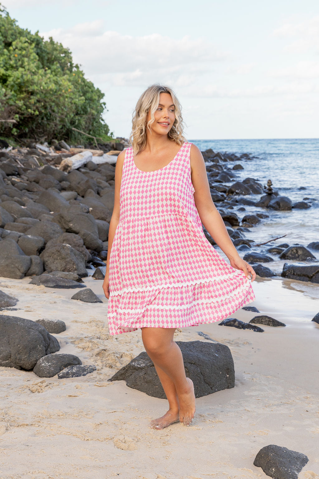 Tony Dress in Sorrento Pink