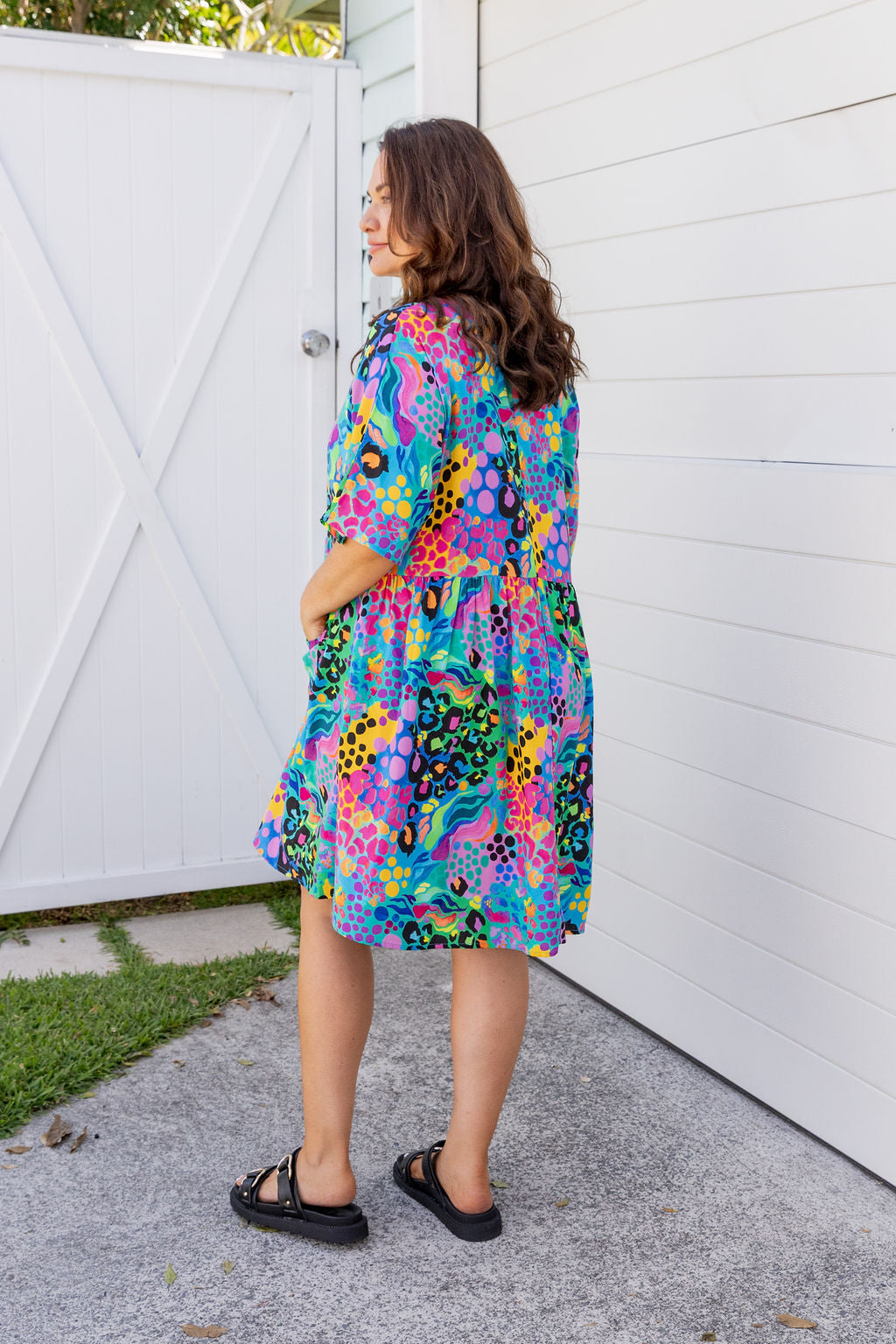 Disco Dress in Electric Leopard by Kasey Rainbow