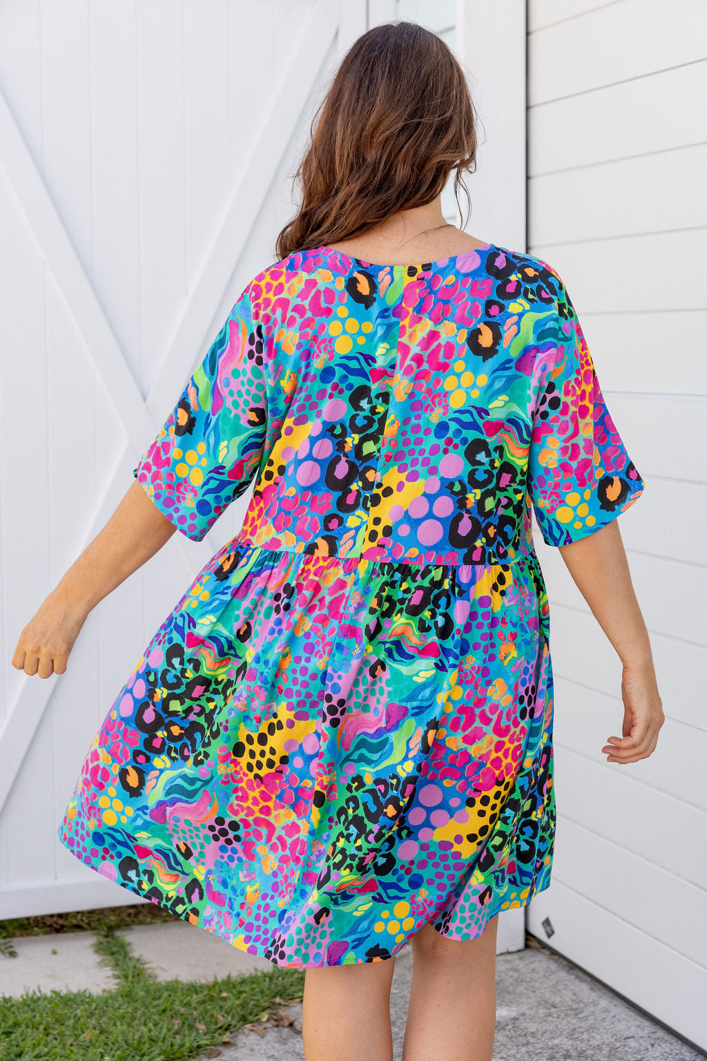 Disco Dress in Electric Leopard by Kasey Rainbow