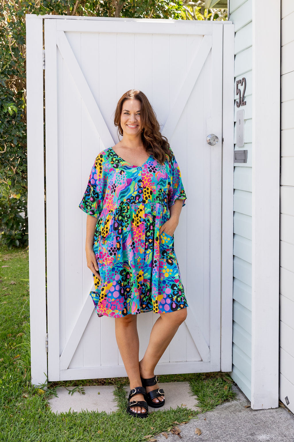 Disco Dress in Electric Leopard by Kasey Rainbow