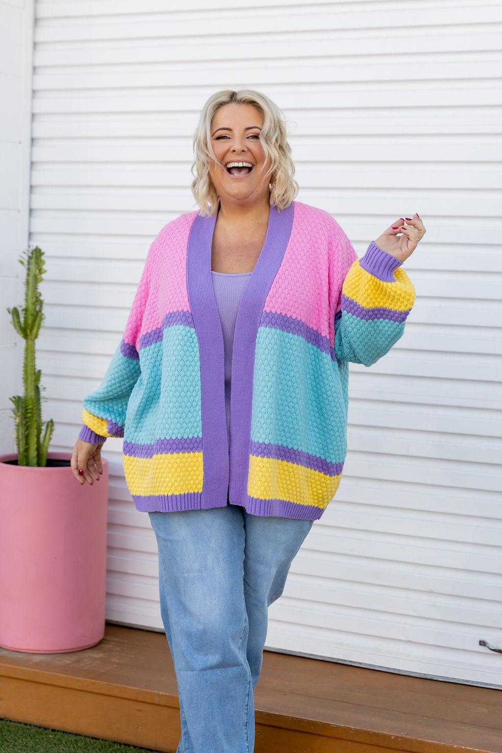 Marbelle Knit Cardigan in Pastel Mix