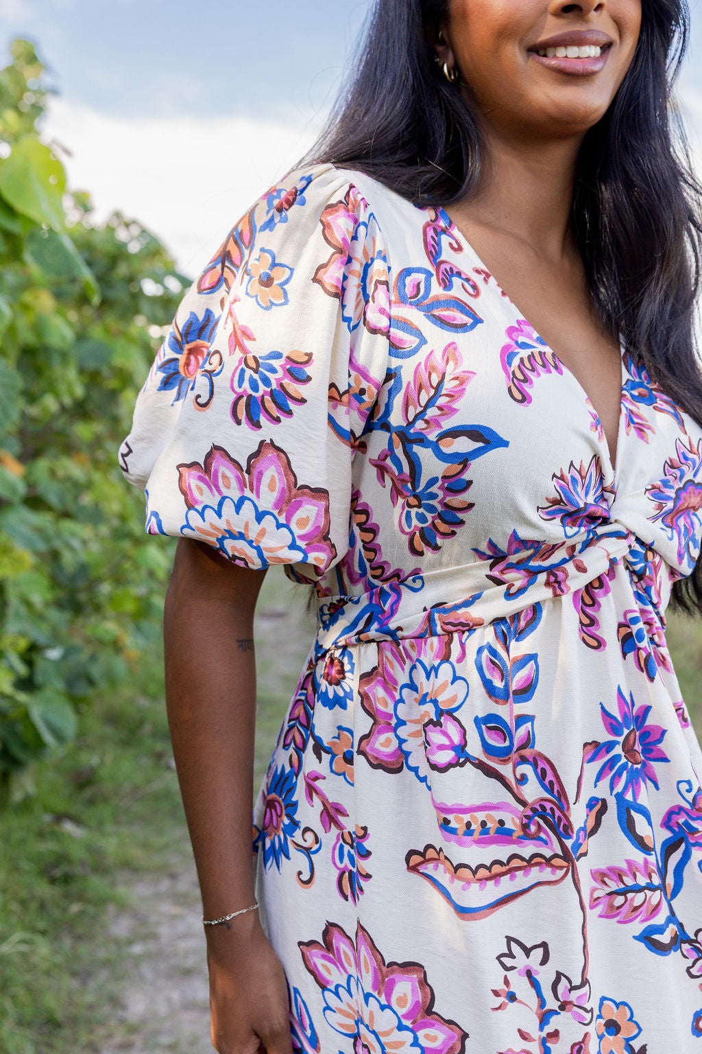 Lucinda Maxi Dress in Floral Paint