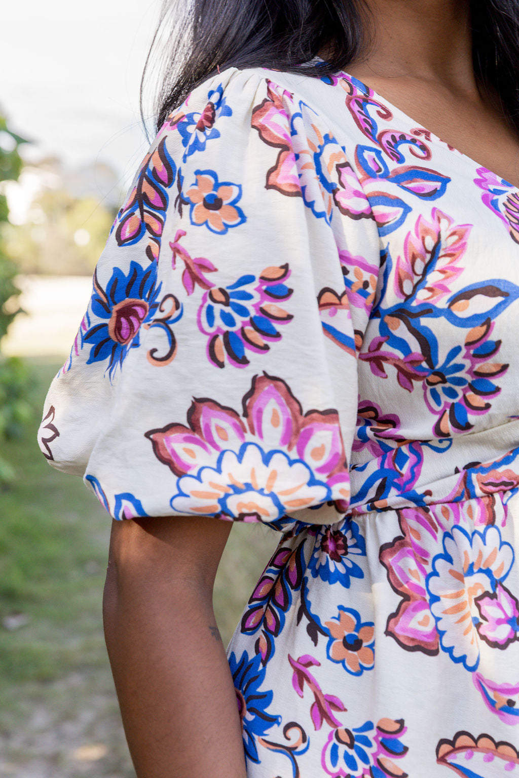 Lucinda Maxi Dress in Floral Paint