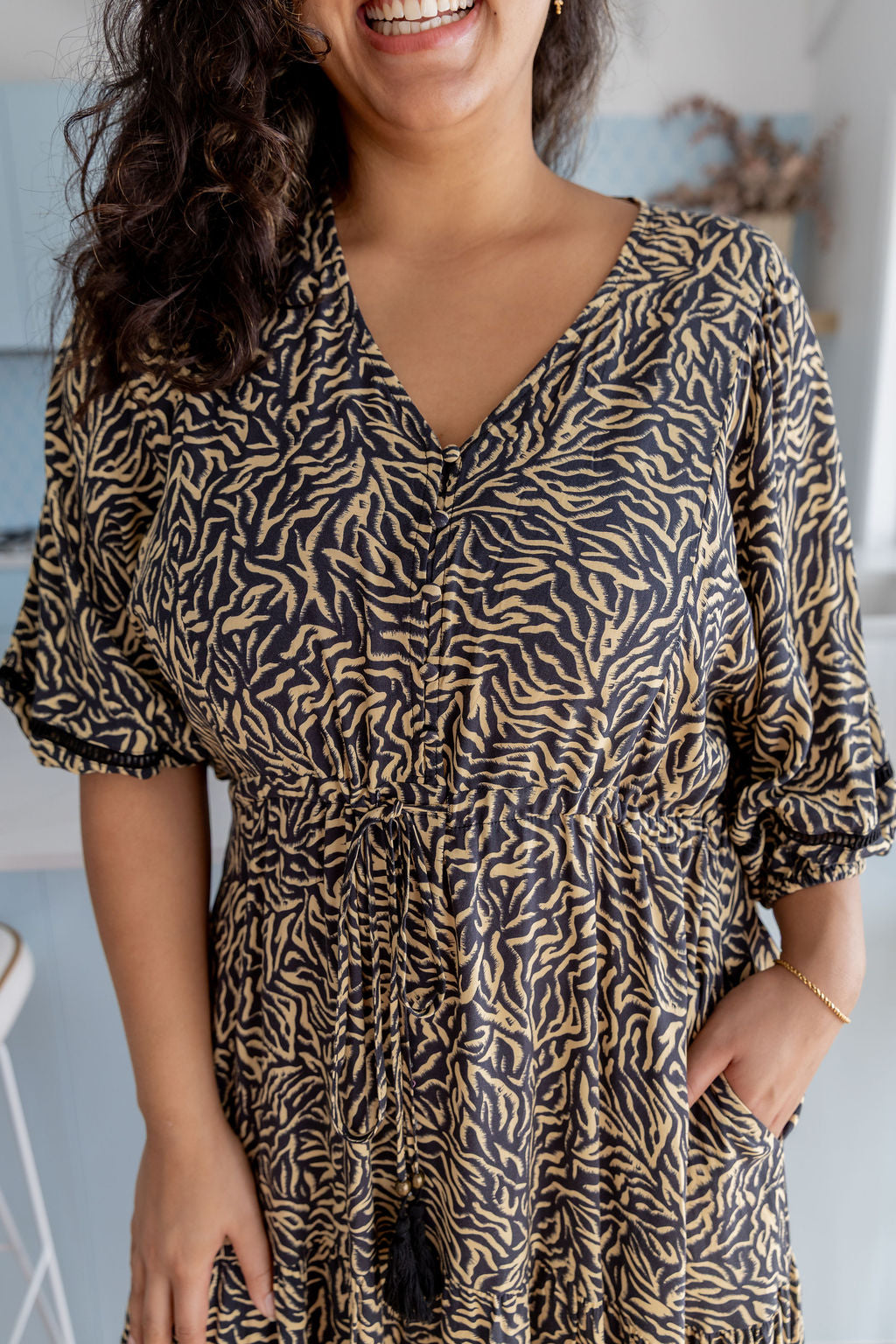 Addison Maxi Dress in Zebra