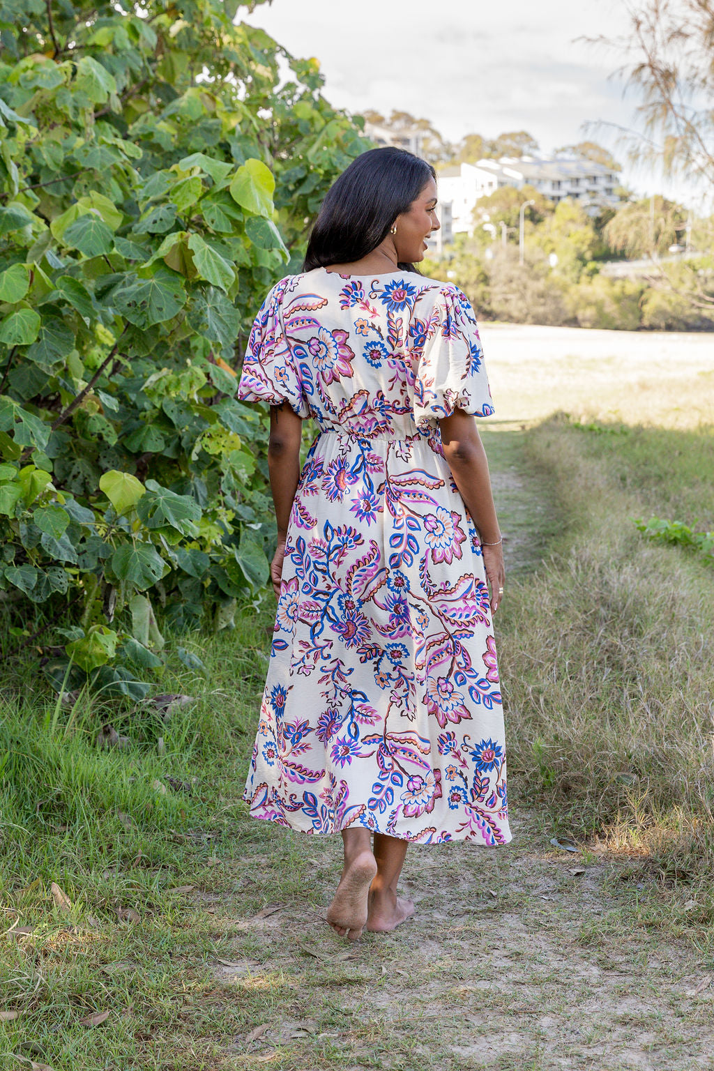 Lucinda Maxi Dress in Floral Paint