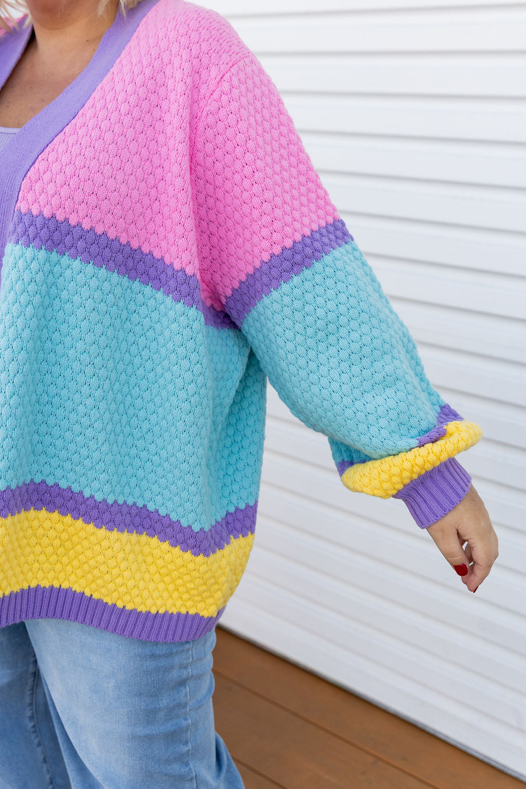Marbelle Knit Cardigan in Pastel Mix