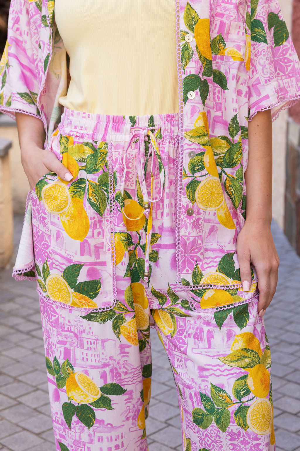 Luella Linen Blend Pants in Themis
