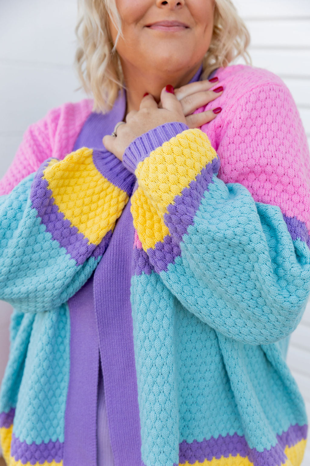 Marbelle Knit Cardigan in Pastel Mix