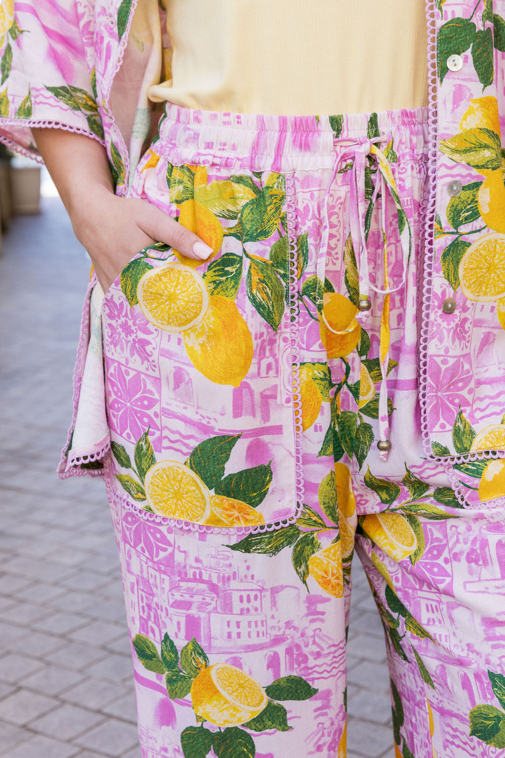 Luella Linen Blend Pants in Themis