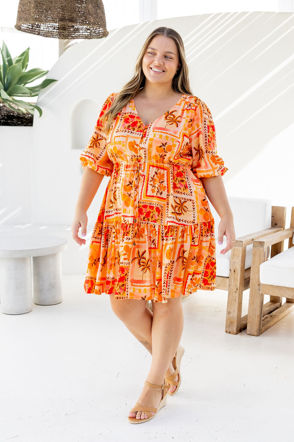 Ziggy Dress in Sunkissed Mosaic