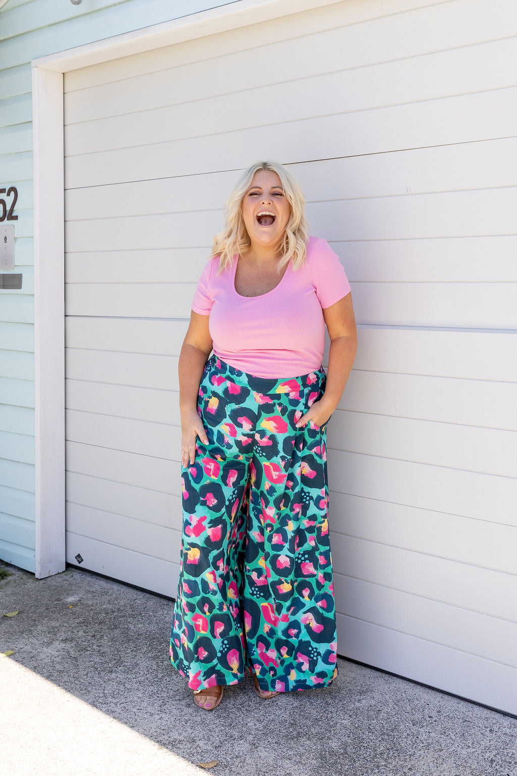 Larsa Pant in Green Leopard by Kasey Rainbow