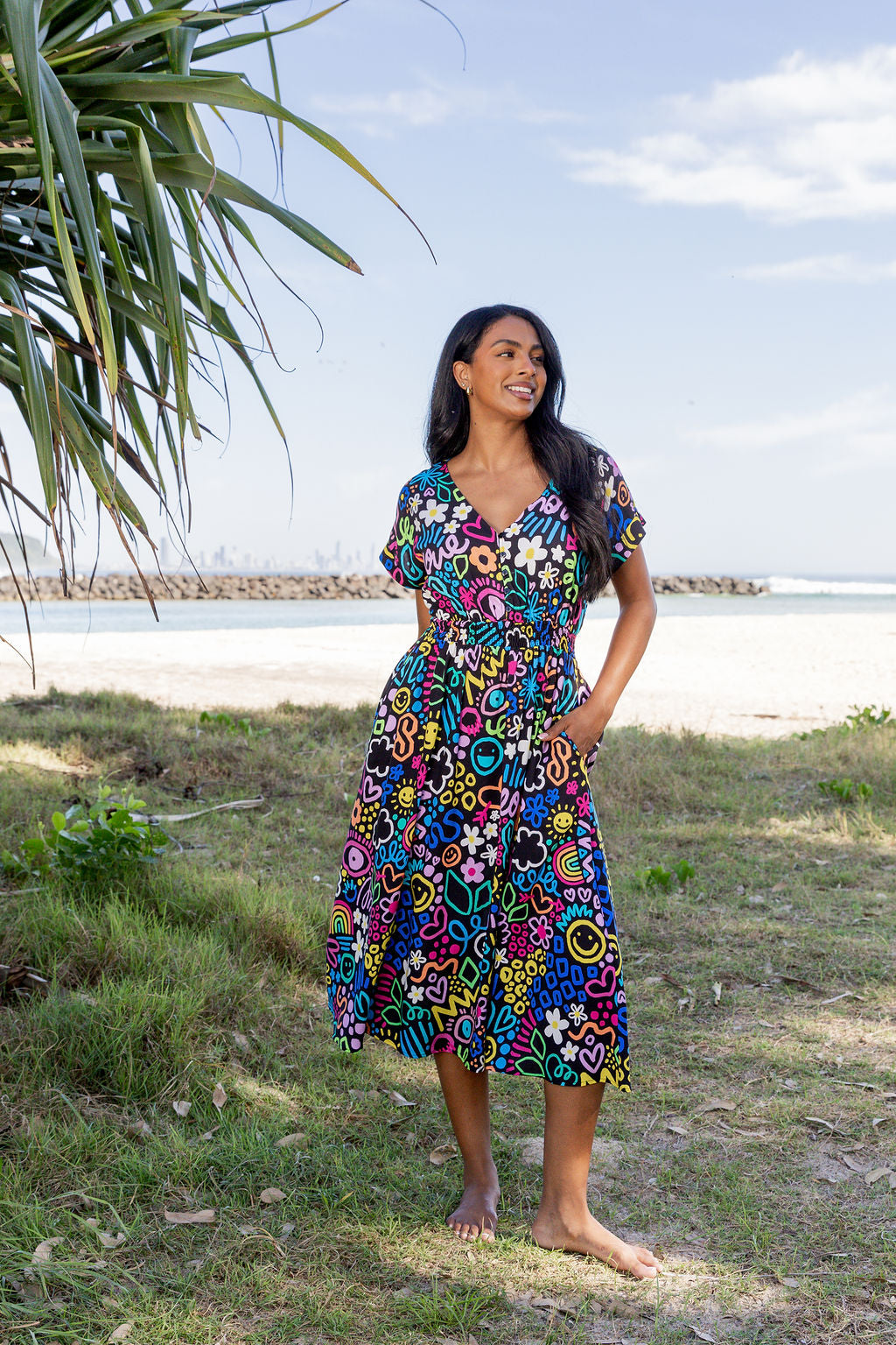 Millie Midi Dress in Teenage Dream by Kasey Rainbow