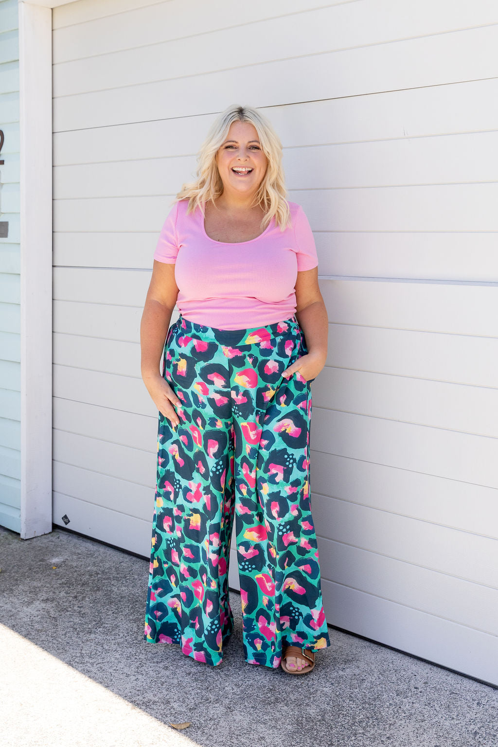 Larsa Pant in Green Leopard by Kasey Rainbow