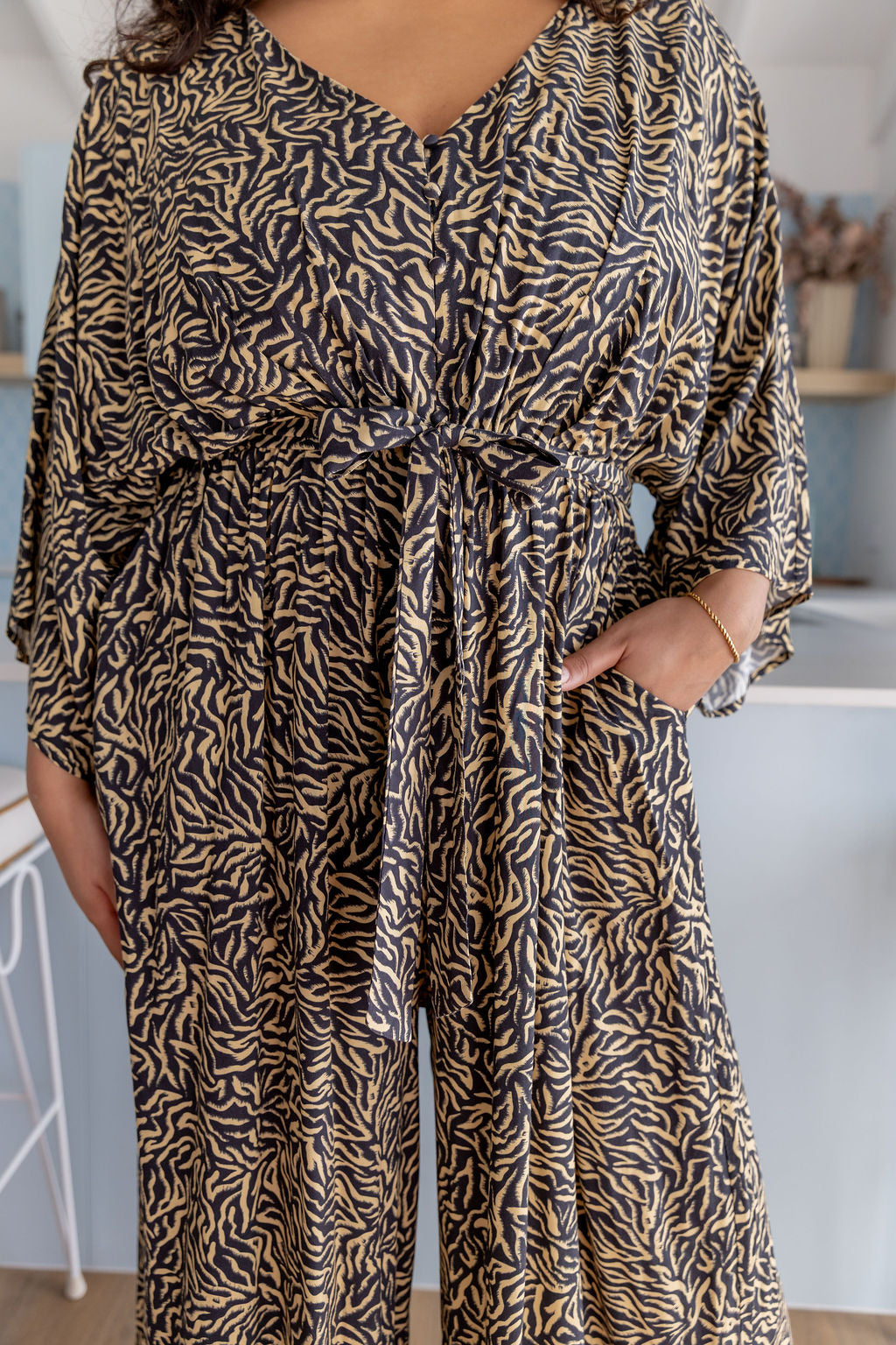Polly Jumpsuit in Zebra