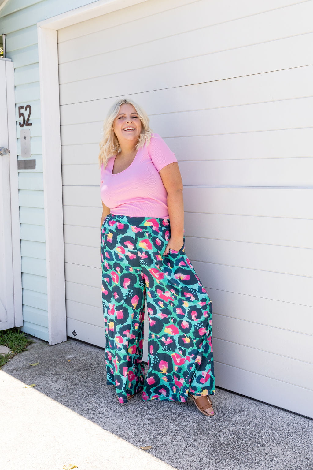 Larsa Pant in Green Leopard by Kasey Rainbow