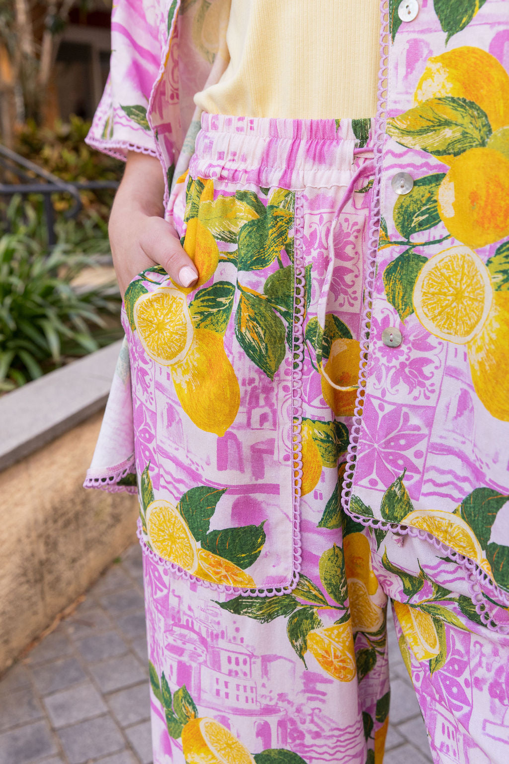 Luella Linen Blend Pants in Themis