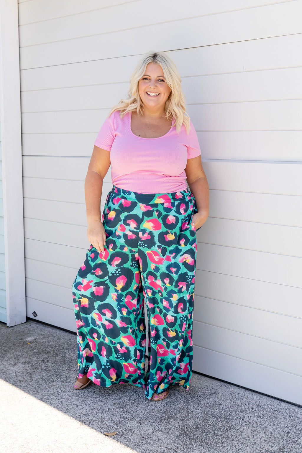 Larsa Pant in Green Leopard by Kasey Rainbow