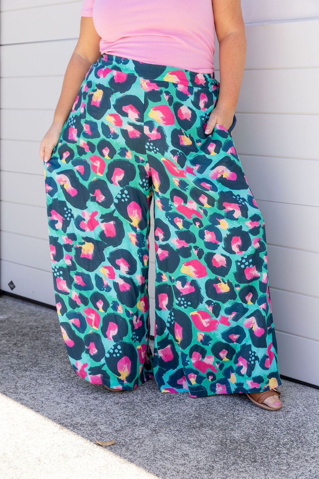 Larsa Pant in Green Leopard by Kasey Rainbow