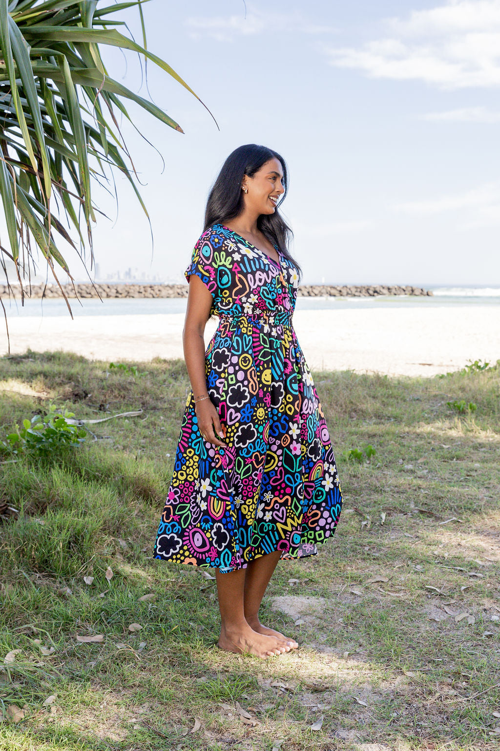 Millie Midi Dress in Teenage Dream by Kasey Rainbow