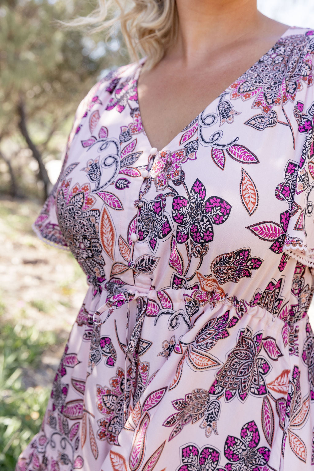 Eden Maxi Dress in Blushing Blossoms