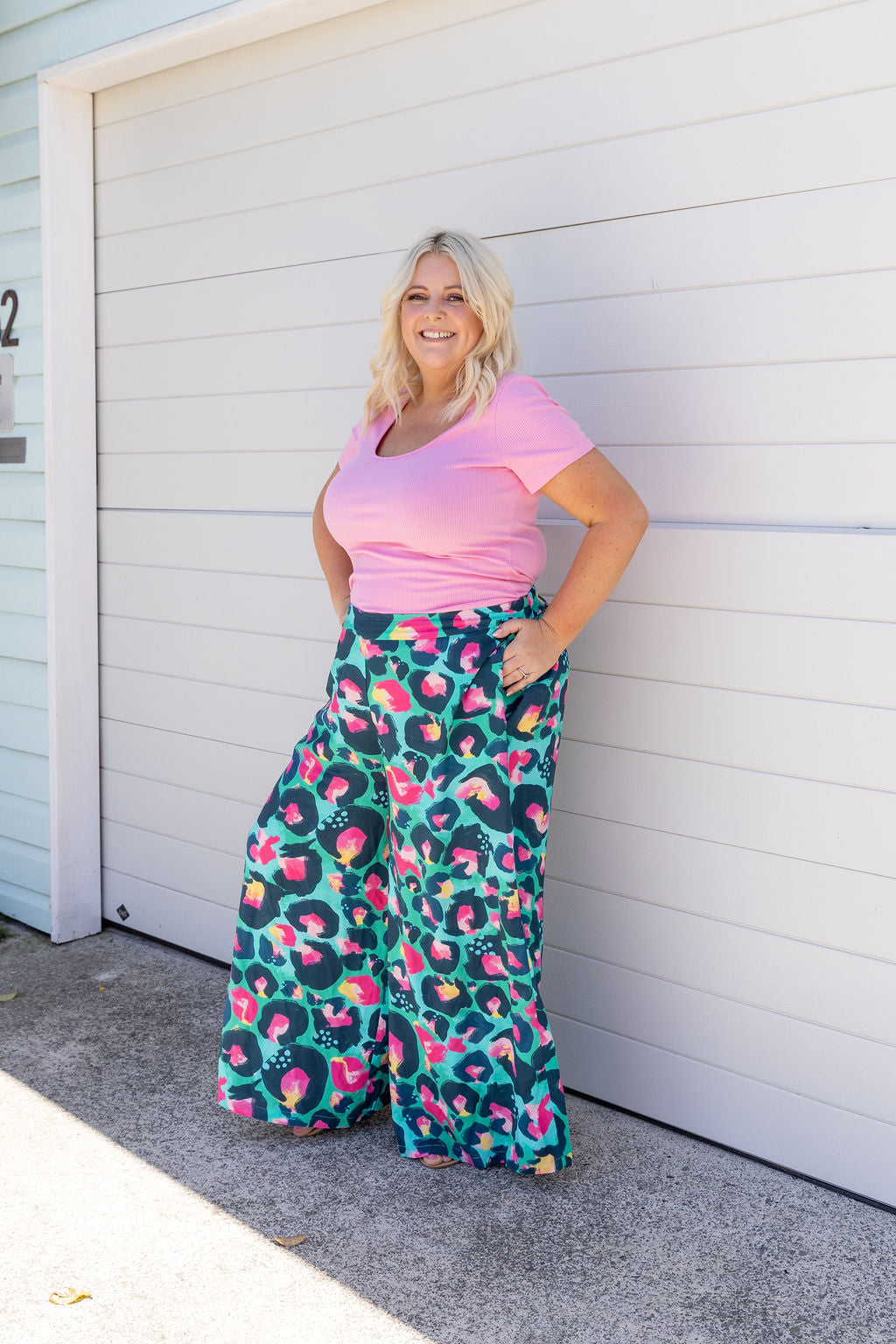 Larsa Pant in Green Leopard by Kasey Rainbow