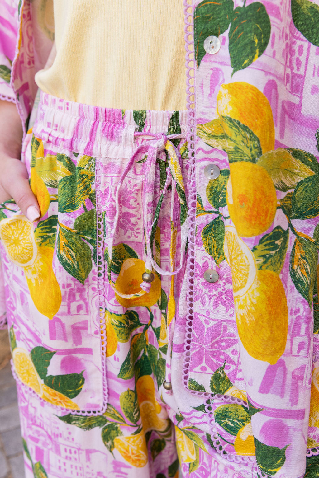 Luella Linen Blend Pants in Themis