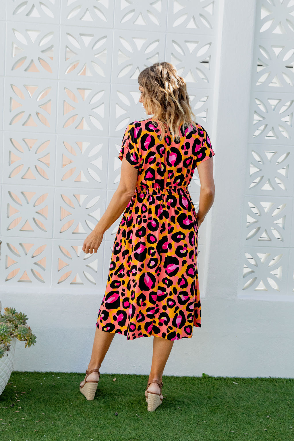 Millie Midi Dress in Classic Leopard by Kasey Rainbow