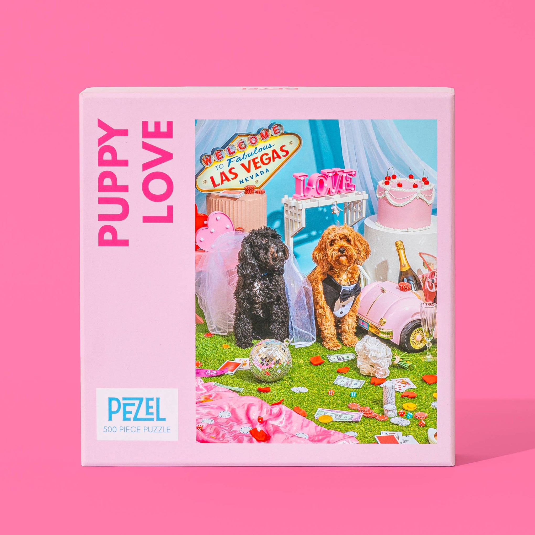 Puppy Love 500 Piece Jigsaw Puzzle Game w/ Canvas Bag