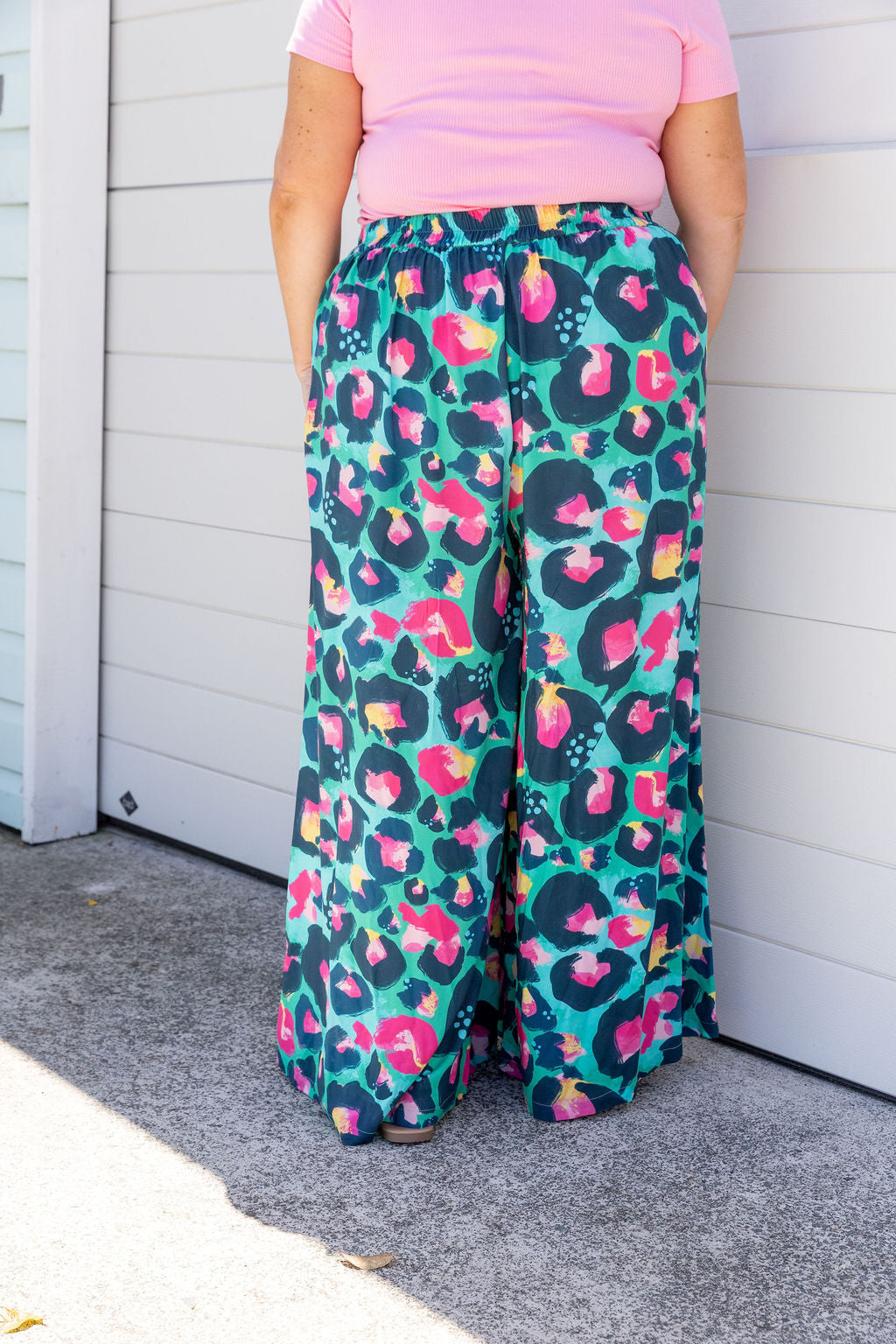 Larsa Pant in Green Leopard by Kasey Rainbow