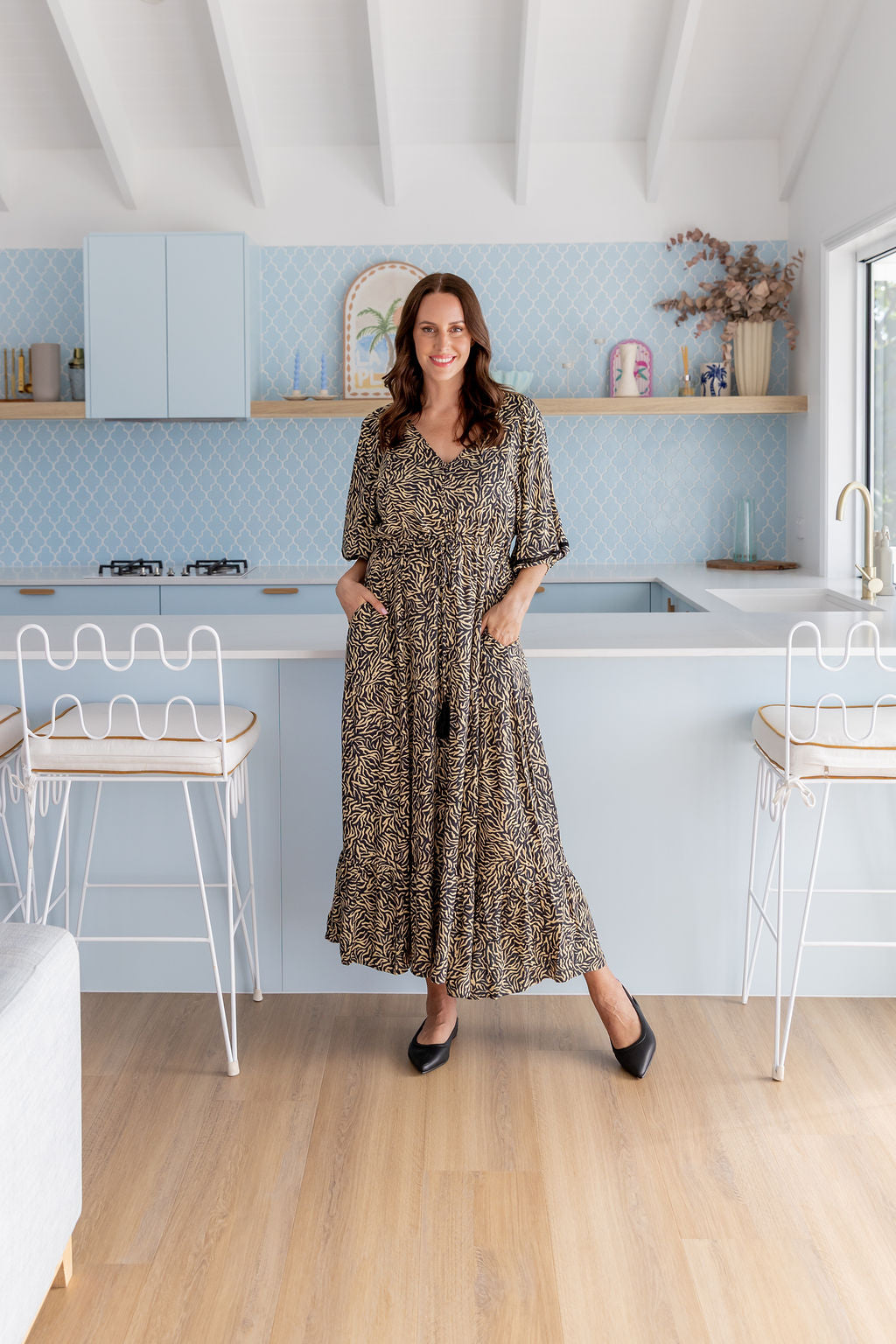 Addison Maxi Dress in Zebra