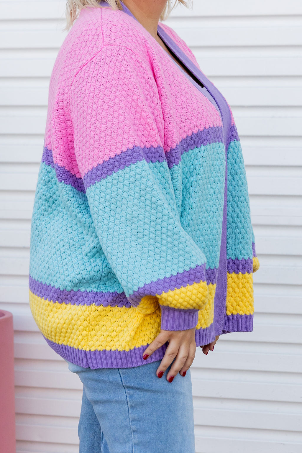 Marbelle Knit Cardigan in Pastel Mix