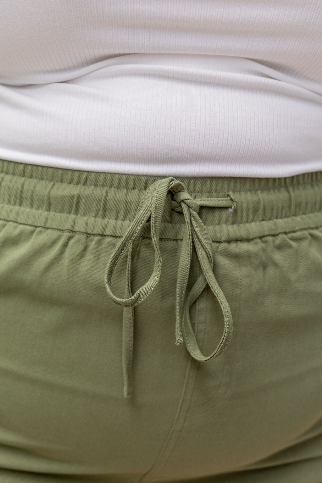 Twill Shorts in Olive