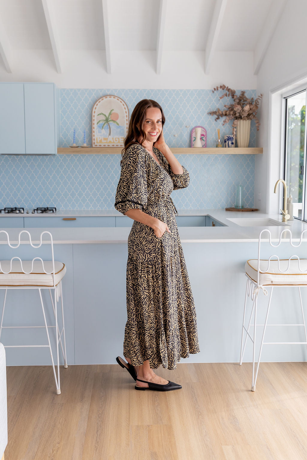 Addison Maxi Dress in Zebra