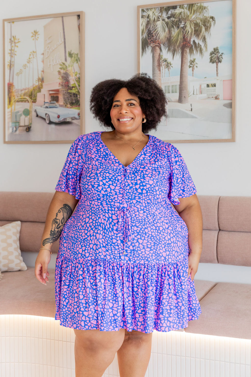 Esmae Dress in Scattered Hearts