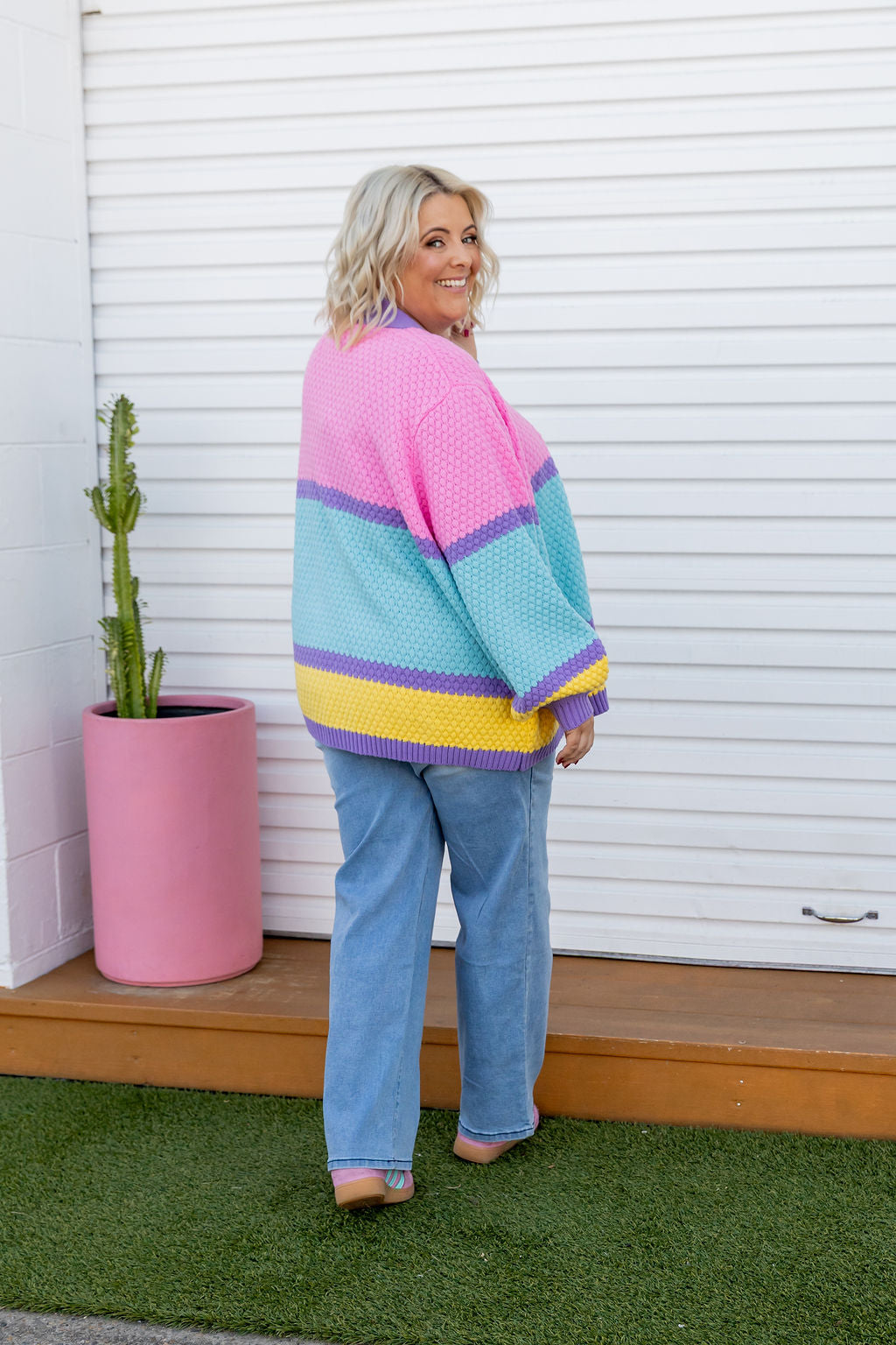 Marbelle Knit Cardigan in Pastel Mix