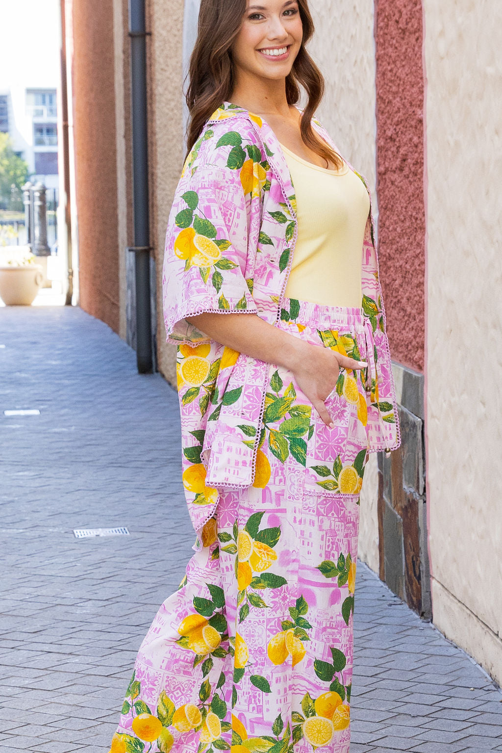 Luella Linen Blend Pants in Themis