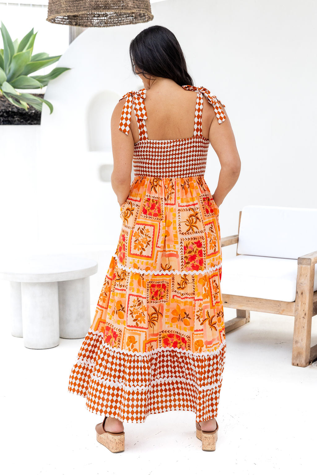 poppy patchwork maxi dress Allegra Maxi Dress in Sunkissed Mosaic – Proud Poppy Clothing