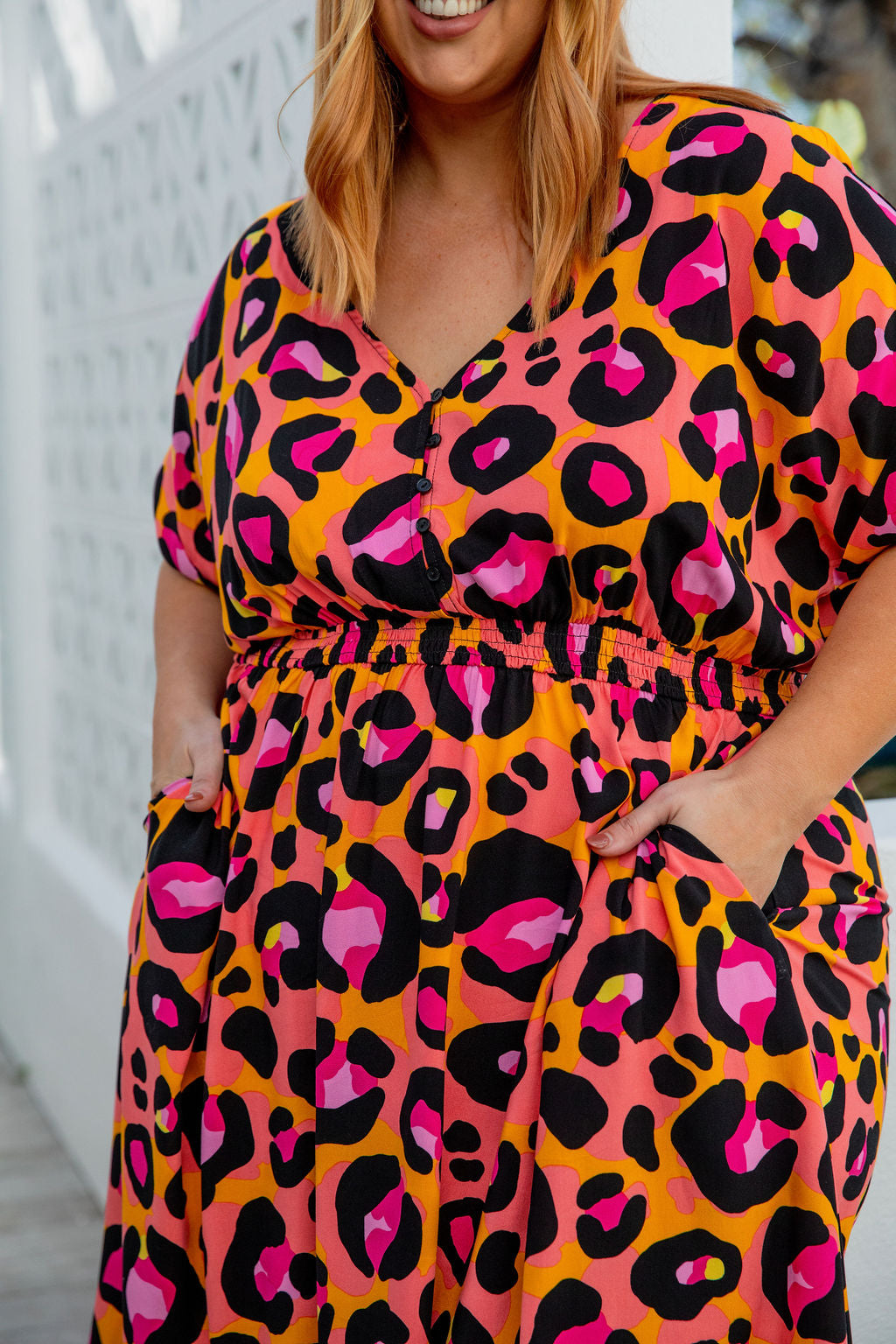Millie Midi Dress in Classic Leopard by Kasey Rainbow